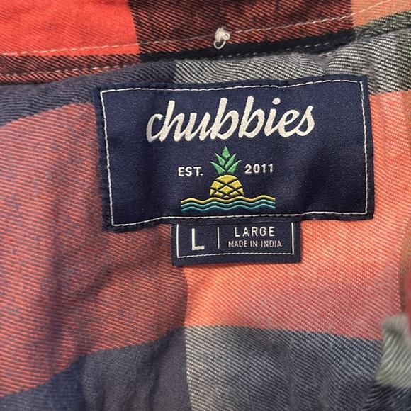 Chubbies The IPlaid NWT men’s plaid long sleeve button down flannel shirt - Picture 8 of 9